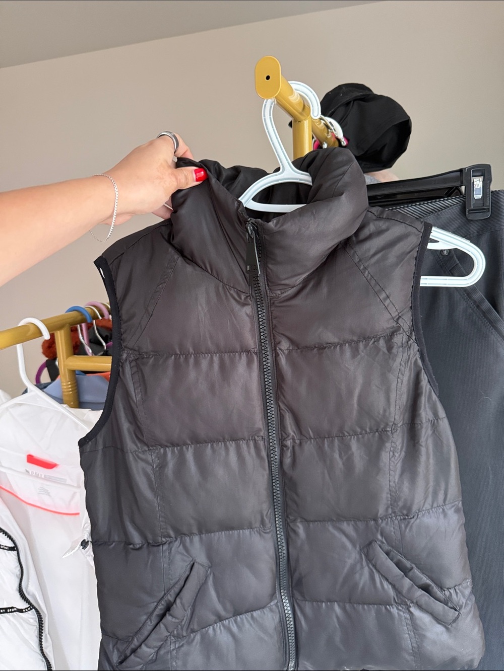 Ciso Black Quilted Puffer Vest